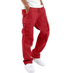 Men'S Workwear Drawstring Multi-Pocket Casual Pants