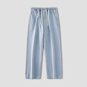 Autumn Korean Fashion Drawstring Y2K Jeans Homme Classic Baggy Straight Wide Leg Pants 2025 New Hip Hop Streetwear Casual Jean