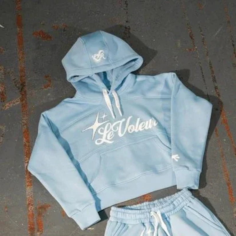 New Oversized Loose Y2K Tracksuit Men Cotton Casual Sports Hoodies Sweatpants Two Piece Set Clothes for Men Fashion Streetwear