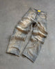 Y2K Street Retro Raw Edge Embroidery Baggy Jeans Men Women Fashion Hip Hop Patchwork High Waisted Denim Pants Ripped Jeans 2024