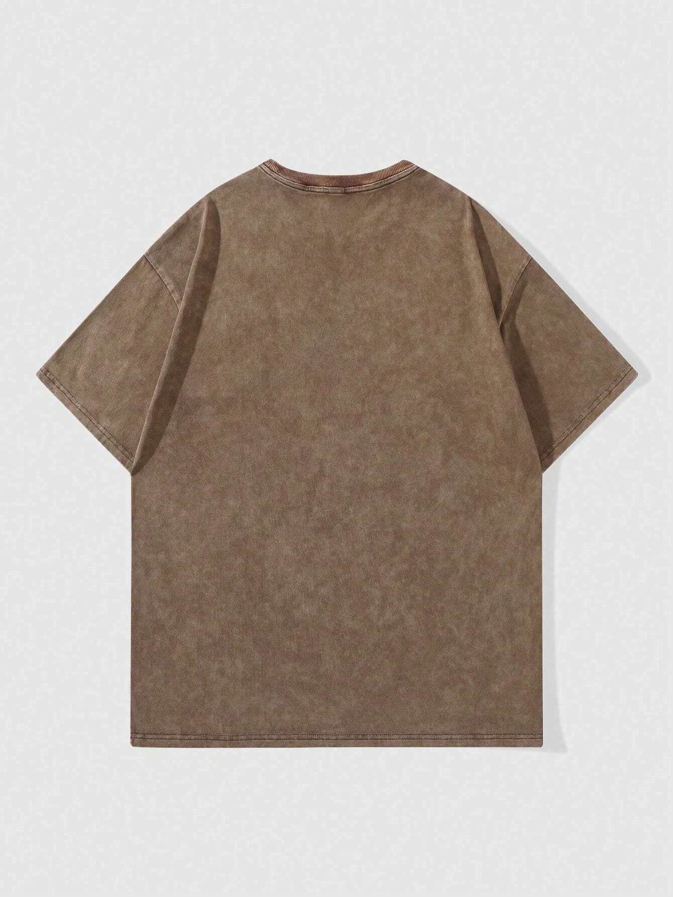 ROMWE MEN Street Life Men'S Short Sleeve T-Shirt with Letter Print, School