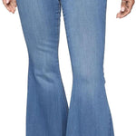 Women'S Flare Jeans Mid Rise Bell Bottom Denim Pants