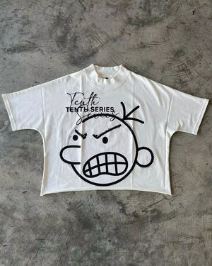 Streetwear T Shirts Y2K Clothes Punk Rock Hip Hop Graphic Print Oversized Tshirt Mens Womens Crew Neck Cotton Short Sleeve Tops