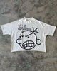 Streetwear T Shirts Y2K Clothes Punk Rock Hip Hop Graphic Print Oversized Tshirt Mens Womens Crew Neck Cotton Short Sleeve Tops