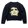 Gothic Extinct Portrait Print Pullover Hip Hop Streetwear Knitted Oversized Sweater Men Winter Harajuku Cotton Sweater Unisex