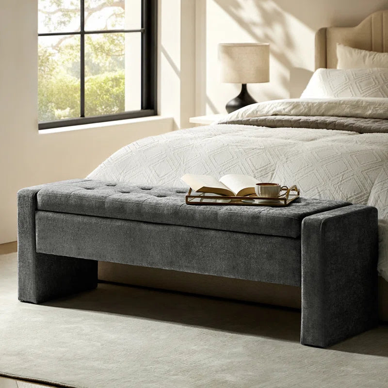 Anthonique 55.1'' W Modern Tufted Upholstered Storage Bench