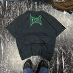 New Tapout Green Graffiti Shirts Y2K Mens Graphic Print Oversized T Shirt Harajuku Gothic round Neck Cotton Short Sleeve Tops