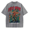American Vintage T-Shirt Men Fashion Street Clothing Washed Old Cotton Streetwear Skeleton Singer Graphic Tshirts Fashion Tshirt