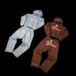 New Oversized Loose Y2K Tracksuit Men Cotton Casual Sports Hoodies Sweatpants Two Piece Set Clothes for Men Fashion Streetwear
