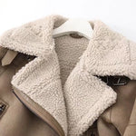 Fleece Autumn and Winter Suede Fur Jacket Motorcycle