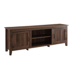 70 In. Coastal Dark Walnut Composite TV Stand with Storage Doors (Max TV Size 80 In.)