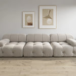 104" Minimalist Modular Sectional Sofas Modern Velvet Convertible Couches 3 Seats Living Room Sofa Sets for Office Apartment