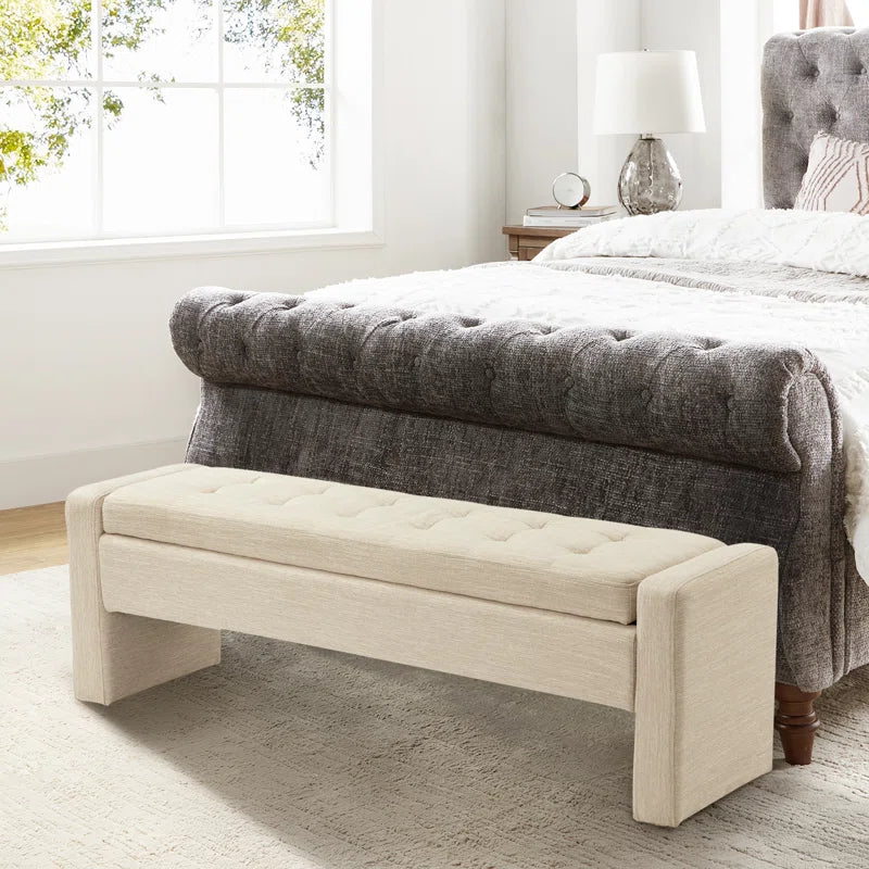 Anthonique 55.1'' W Modern Tufted Upholstered Storage Bench