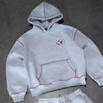 New Oversized Loose Y2K Tracksuit Men Cotton Casual Sports Hoodies Sweatpants Two Piece Set Clothes for Men Fashion Streetwear