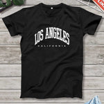 Manfinity Sporsity Men T-Shirts Fit Crew Neck Short Sleeve Graphic Tee Los Angeles Casual Summer Polyester