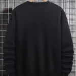 Manfinity Sporsity Men Letter Graphic Sweatshirt Going Out Crew Neck Letter Los Angeles Long Sleeve Casual Sweatshirt, for Friends, Husband, Boyfriend Gifts, Los Angeles Hoodie, Mens Sweatshirt, Mens Pullover Hoodie
