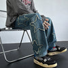 Vintage Men'S Trendy Jeans American Premium Simple Casual Pants Fashion Street Male Straight Pants Fashionable Peplum Clothing