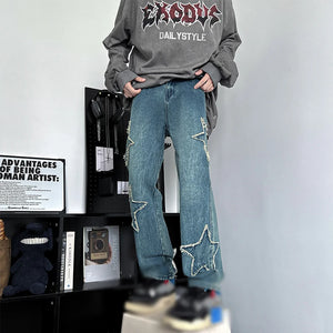 Vintage Men'S Trendy Jeans American Premium Simple Casual Pants Fashion Street Male Straight Pants Fashionable Peplum Clothing