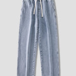 Autumn Korean Fashion Drawstring Y2K Jeans Homme Classic Baggy Straight Wide Leg Pants 2025 New Hip Hop Streetwear Casual Jean