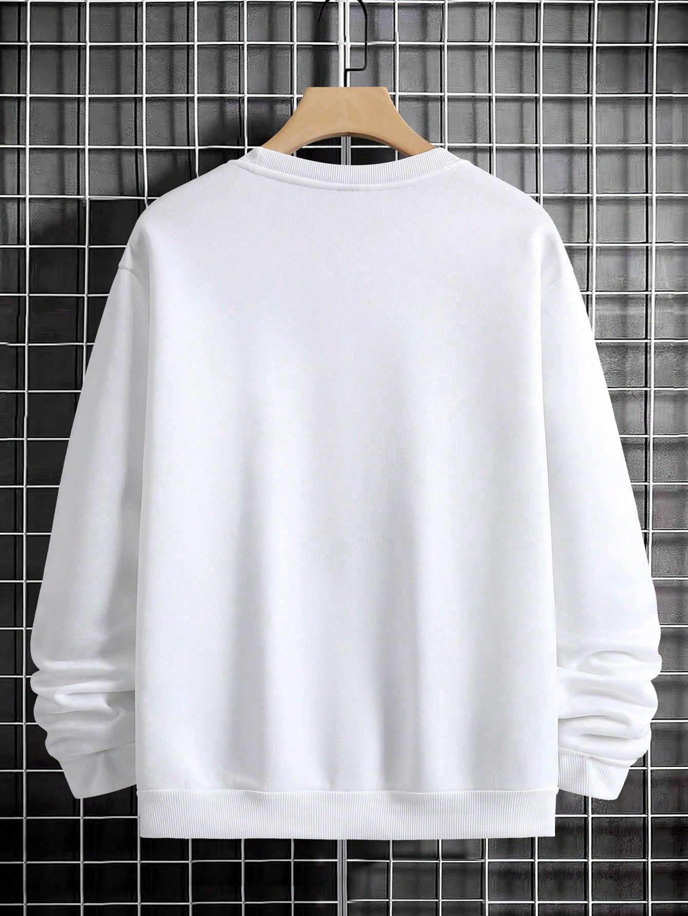 Manfinity Sporsity Men Letter Graphic Sweatshirt Going Out Crew Neck Letter Los Angeles Long Sleeve Casual Sweatshirt, for Friends, Husband, Boyfriend Gifts, Los Angeles Hoodie, Mens Sweatshirt, Mens Pullover Hoodie