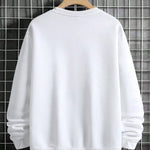 Manfinity Sporsity Men Letter Graphic Sweatshirt Going Out Crew Neck Letter Los Angeles Long Sleeve Casual Sweatshirt, for Friends, Husband, Boyfriend Gifts, Los Angeles Hoodie, Mens Sweatshirt, Mens Pullover Hoodie