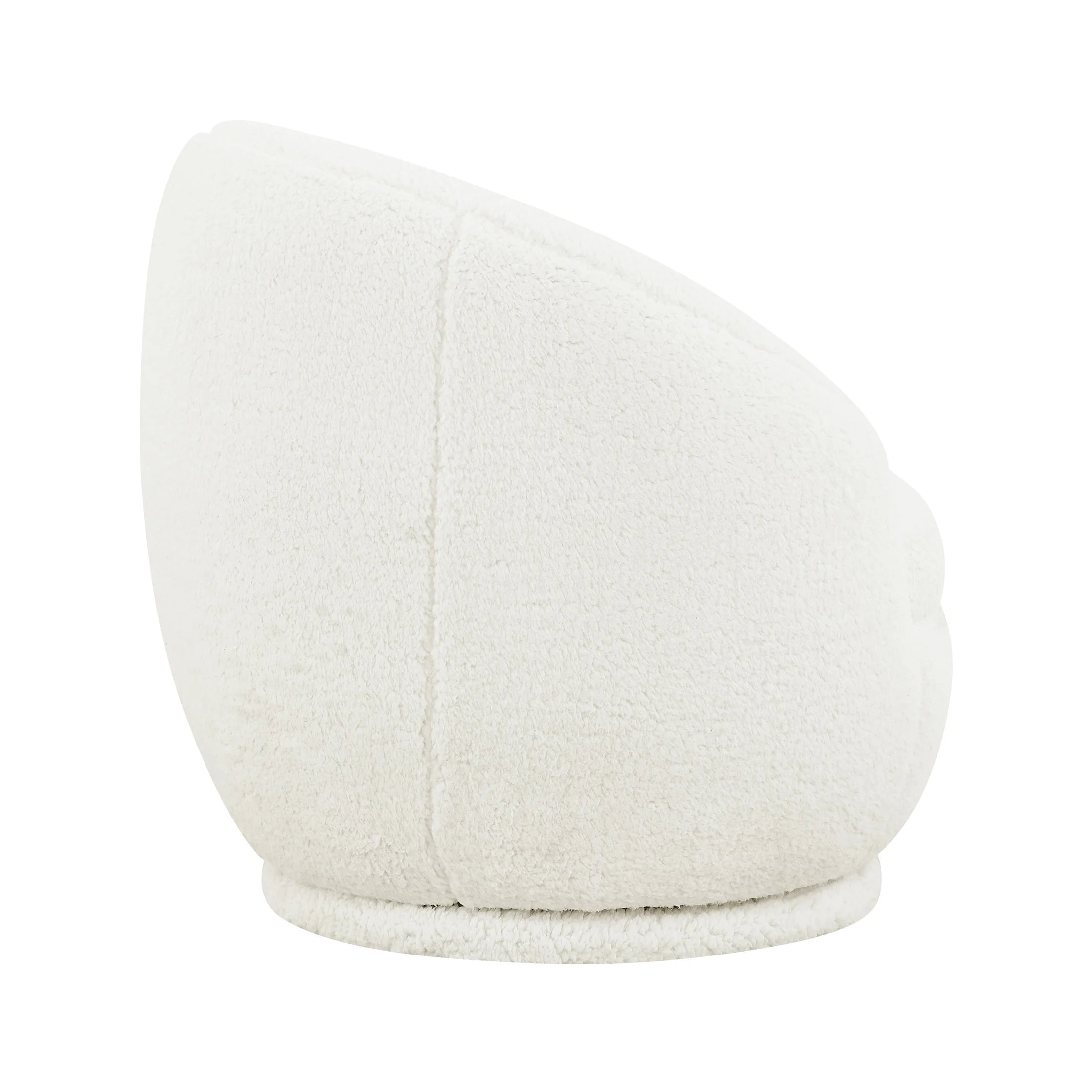 Mira Kids Swivel Chair, Cream Faux Shearling