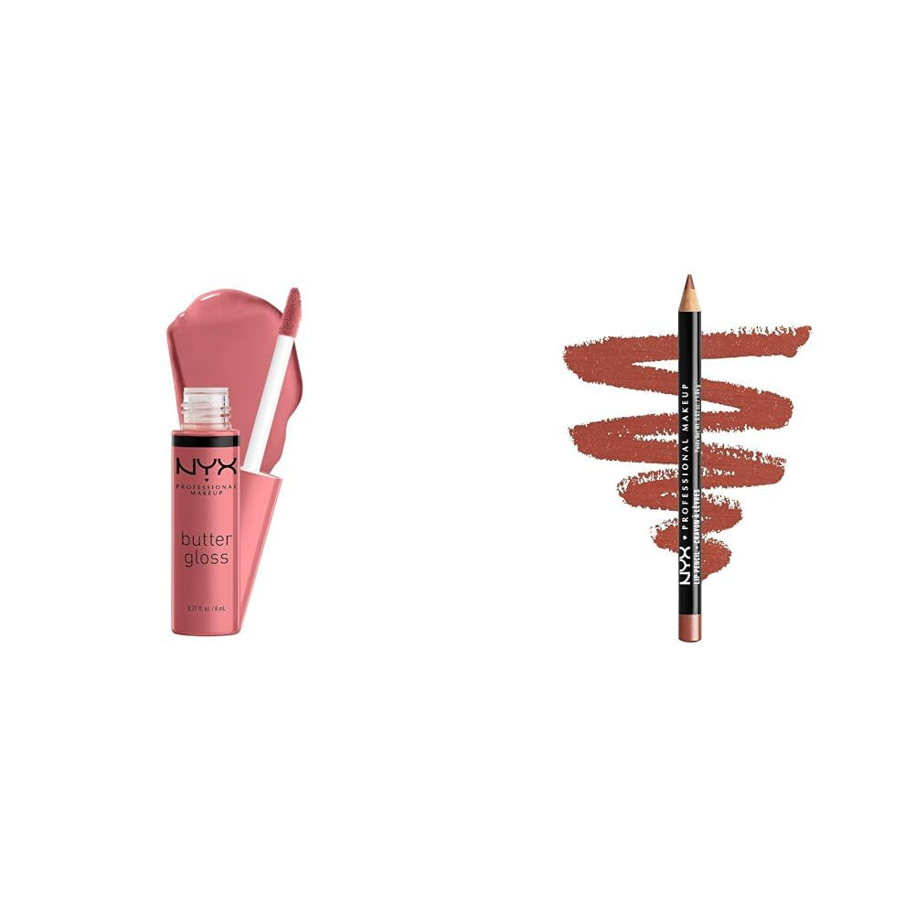 Butter Lip Gloss & Slim Lip Liner Pencil Bundle in Tiramisu & Ever, 1 Kit