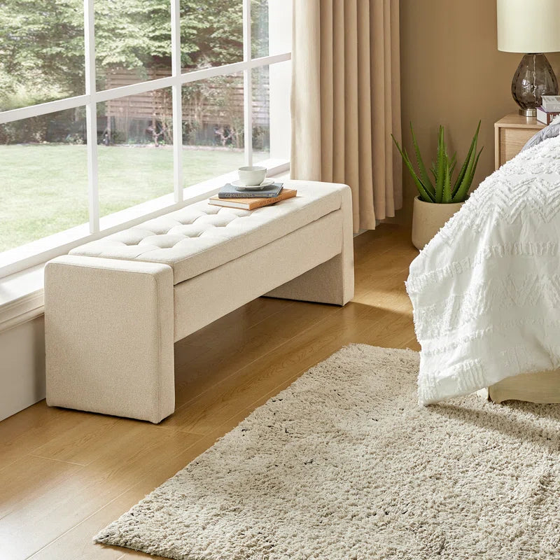 Anthonique 55.1'' W Modern Tufted Upholstered Storage Bench