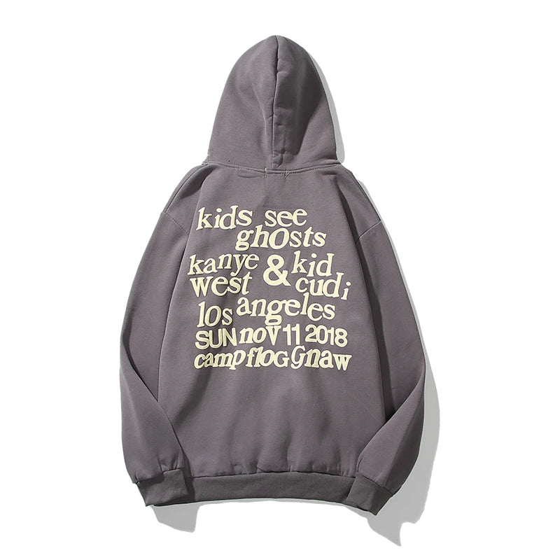 Kanye West Hooded Pullover Sweatshirts Oversized Streetwear Hip Hop Flannel Hoodies for Men Vintage Y2K Hoodies Graphic Women