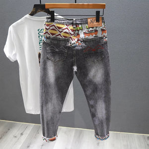 Men Denim Shorts Jeans Stretch Holes Casual Denim Jeans Shorts New Summer Man Thin Elastic Fit Jeans High Quality Cotton Shorts