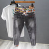 Men Denim Shorts Jeans Stretch Holes Casual Denim Jeans Shorts New Summer Man Thin Elastic Fit Jeans High Quality Cotton Shorts