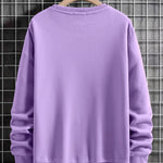 Manfinity Sporsity Men Letter Graphic Sweatshirt Going Out Crew Neck Letter Los Angeles Long Sleeve Casual Sweatshirt, for Friends, Husband, Boyfriend Gifts, Los Angeles Hoodie, Mens Sweatshirt, Mens Pullover Hoodie