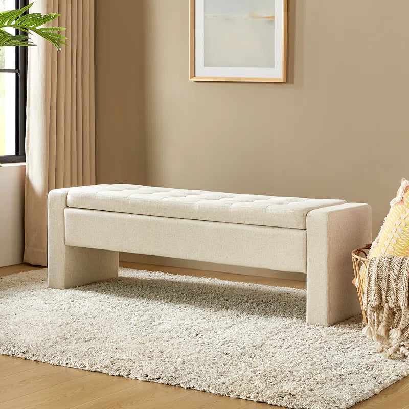 Anthonique 55.1'' W Modern Tufted Upholstered Storage Bench