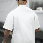 Men Solid Mock Neck Tee
