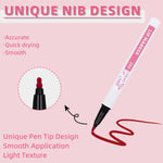 Lip Stain Marker, Matte Natural Red Liquid Lip Liner Lip Tint Pen, Silky Smooth Hydrating Lipstick Lip Marker, Long Lasting Quick Drying Smudge Proof Water Based Lip Color Makeup101#