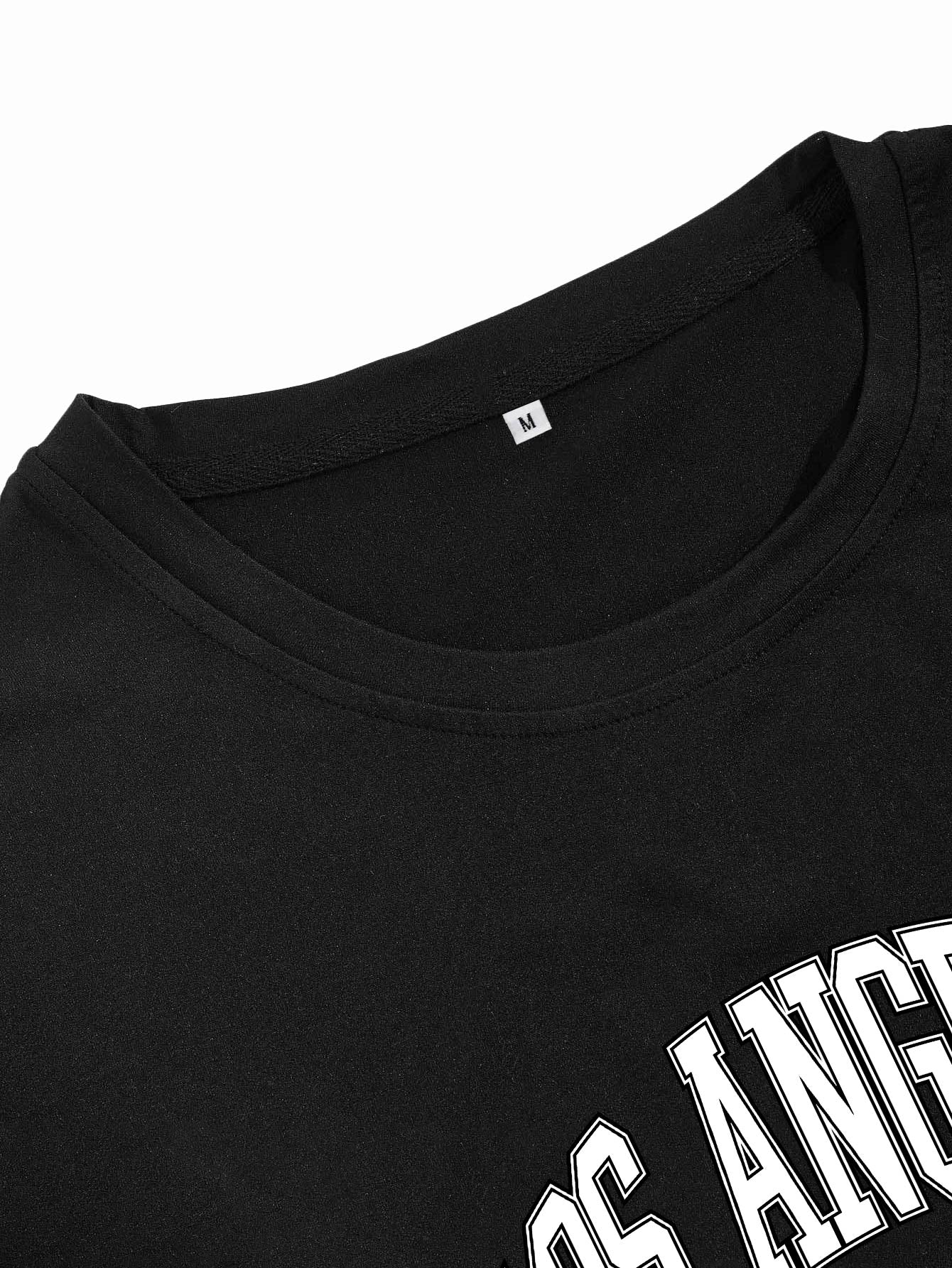 Manfinity Sporsity Men T-Shirts Fit Crew Neck Short Sleeve Graphic Tee Los Angeles Casual Summer Polyester