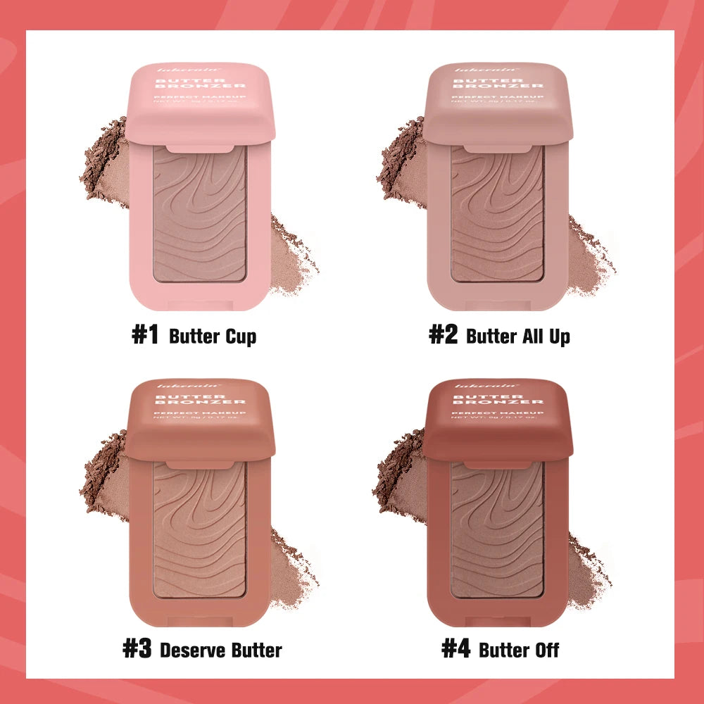 Butter Bronzer Cream Women Waterproof Genteel Girl Nude Makeup Silky Shimmer Monochrome Blush Korean Face Cosmetics