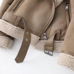 Fleece Autumn and Winter Suede Fur Jacket Motorcycle
