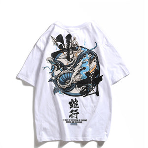 New Hoodies Men Chinese Letter Hooded High Street Pullover Sweatshirt Men Fashion Hip Hop Autumn Winter Casual Streetwear and Printed Loose Men'S Short Sleeve