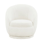 Mira Kids Swivel Chair, Cream Faux Shearling