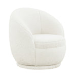 Mira Kids Swivel Chair, Cream Faux Shearling