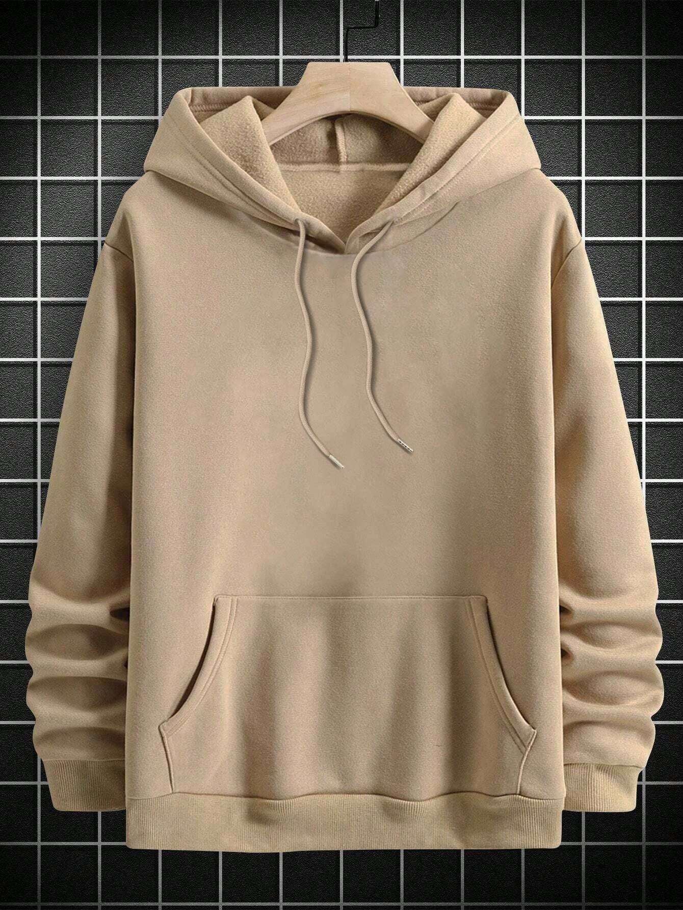 Manfinity Dauomo Men'S Letter Print Casual Hooded Sweatshirt