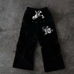 Streetwear Sweatpants Y2K Pants Gothic Hip Hop Retro Camo Graphic Baggy Casual Pants Womens Mens Elastic Waist Jogging Trousers