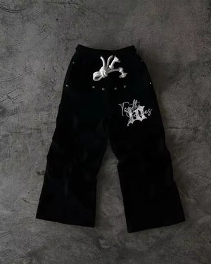 Streetwear Sweatpants Y2K Pants Gothic Hip Hop Retro Camo Graphic Baggy Casual Pants Womens Mens Elastic Waist Jogging Trousers