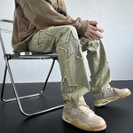 Vintage Men'S Trendy Jeans American Premium Simple Casual Pants Fashion Street Male Straight Pants Fashionable Peplum Clothing