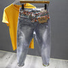 Men Denim Shorts Jeans Stretch Holes Casual Denim Jeans Shorts New Summer Man Thin Elastic Fit Jeans High Quality Cotton Shorts