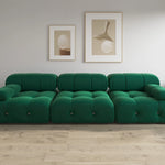 104" Minimalist Modular Sectional Sofas Modern Velvet Convertible Couches 3 Seats Living Room Sofa Sets for Office Apartment