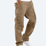 Men'S Workwear Drawstring Multi-Pocket Casual Pants