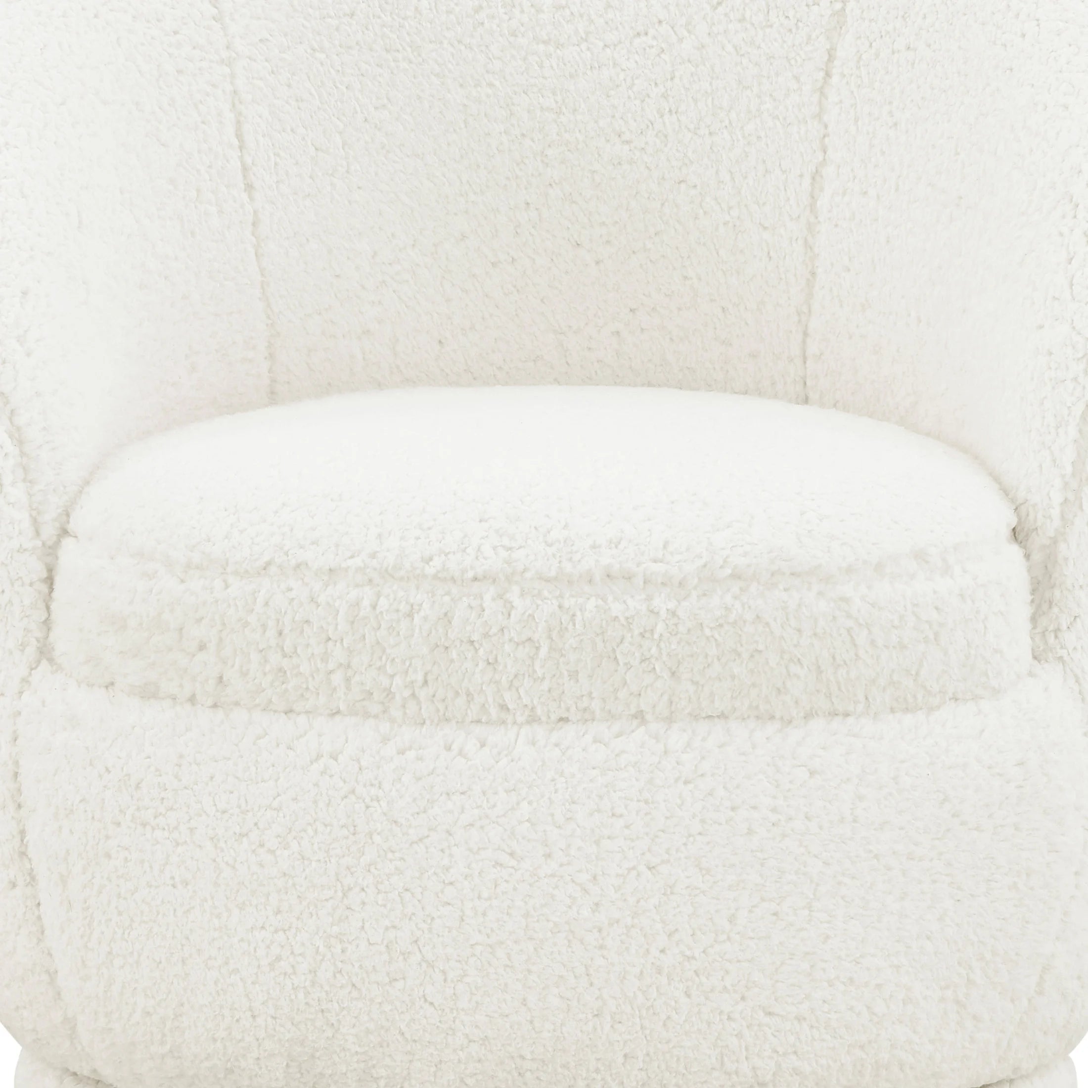 Mira Kids Swivel Chair, Cream Faux Shearling