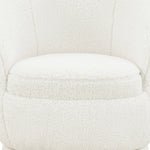 Mira Kids Swivel Chair, Cream Faux Shearling
